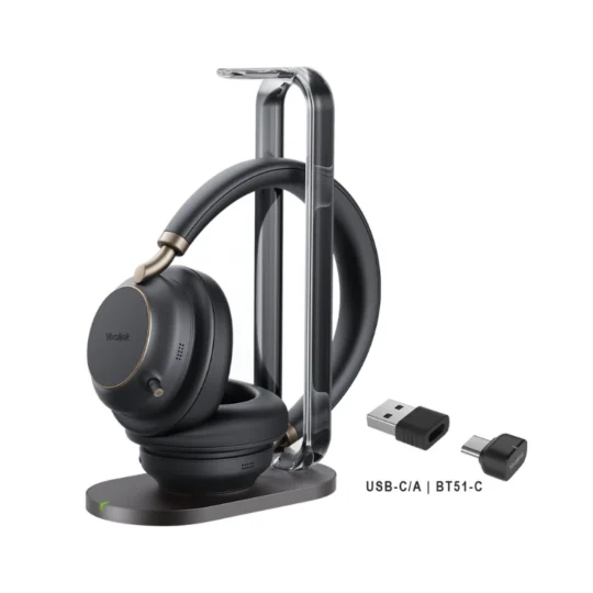 Yealink BH76 Plus with Charging Stand UC Black USB-C/A
